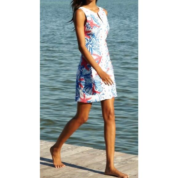 RARE Lilly Pulitzer Janice Shift Resort White She She Shells Dress Size 4 - Picture 4 of 12